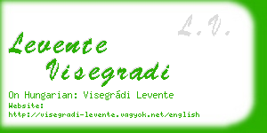 levente visegradi business card